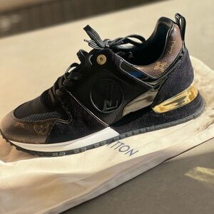 Louis Vuitton Black and Gold Sneakers